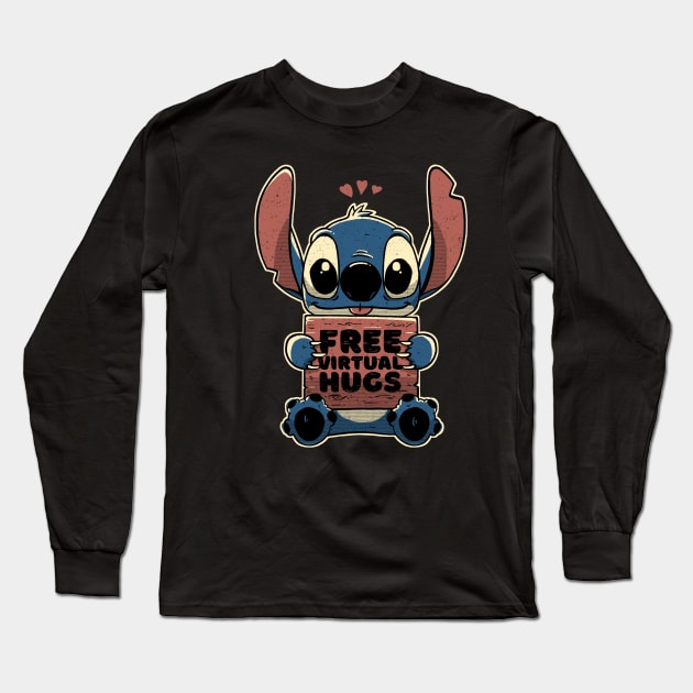 Free Virtual Hugs Long Sleeve T-Shirt by eduely